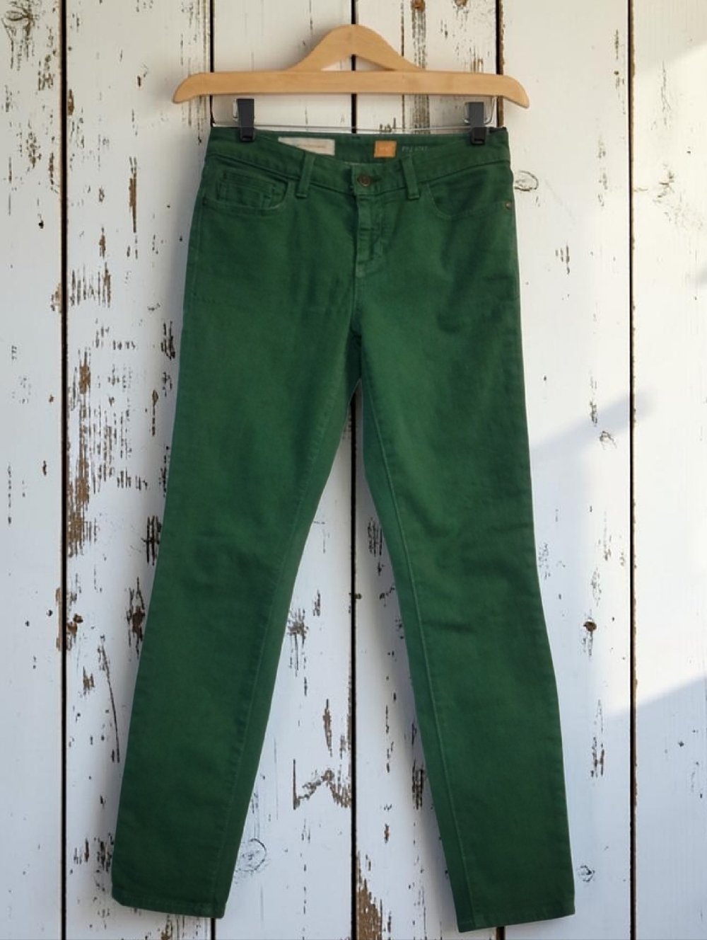 Anthropologie Pilcro and the Letterpress "Stet" Skinny Jeans - Green - 27